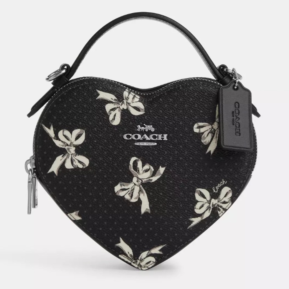 Coach Black Heart-Shaped Bag